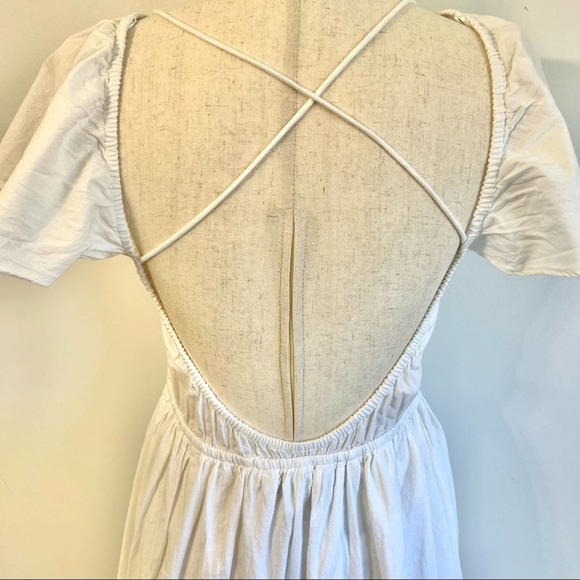 Zara Open-Back Crochet White Maxi Dress - Picture 6 of 8